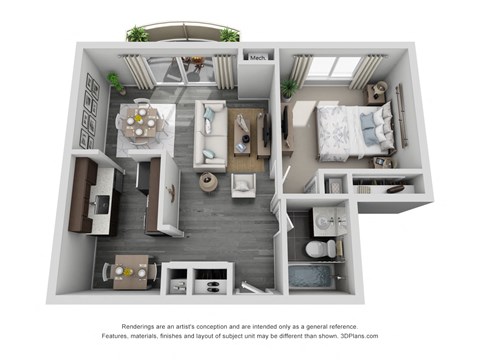 1 Bed Standard at Parkview Apartments, Richmond Heights, 44143